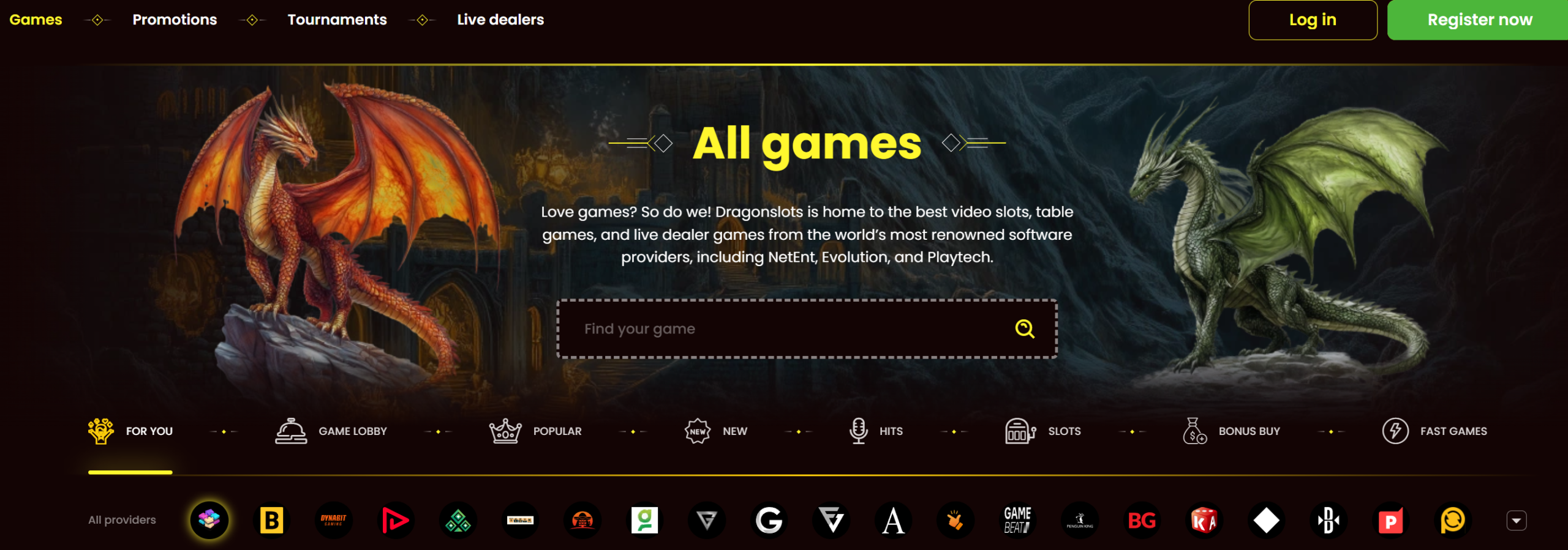 Dragon Slots catalog de jocuri